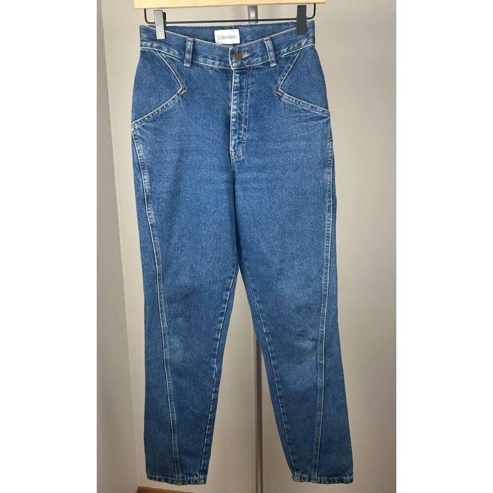 Calvin Klein Women Vintage Mom Denim Jean Scovill Zip 70s Size 7 Made in USA